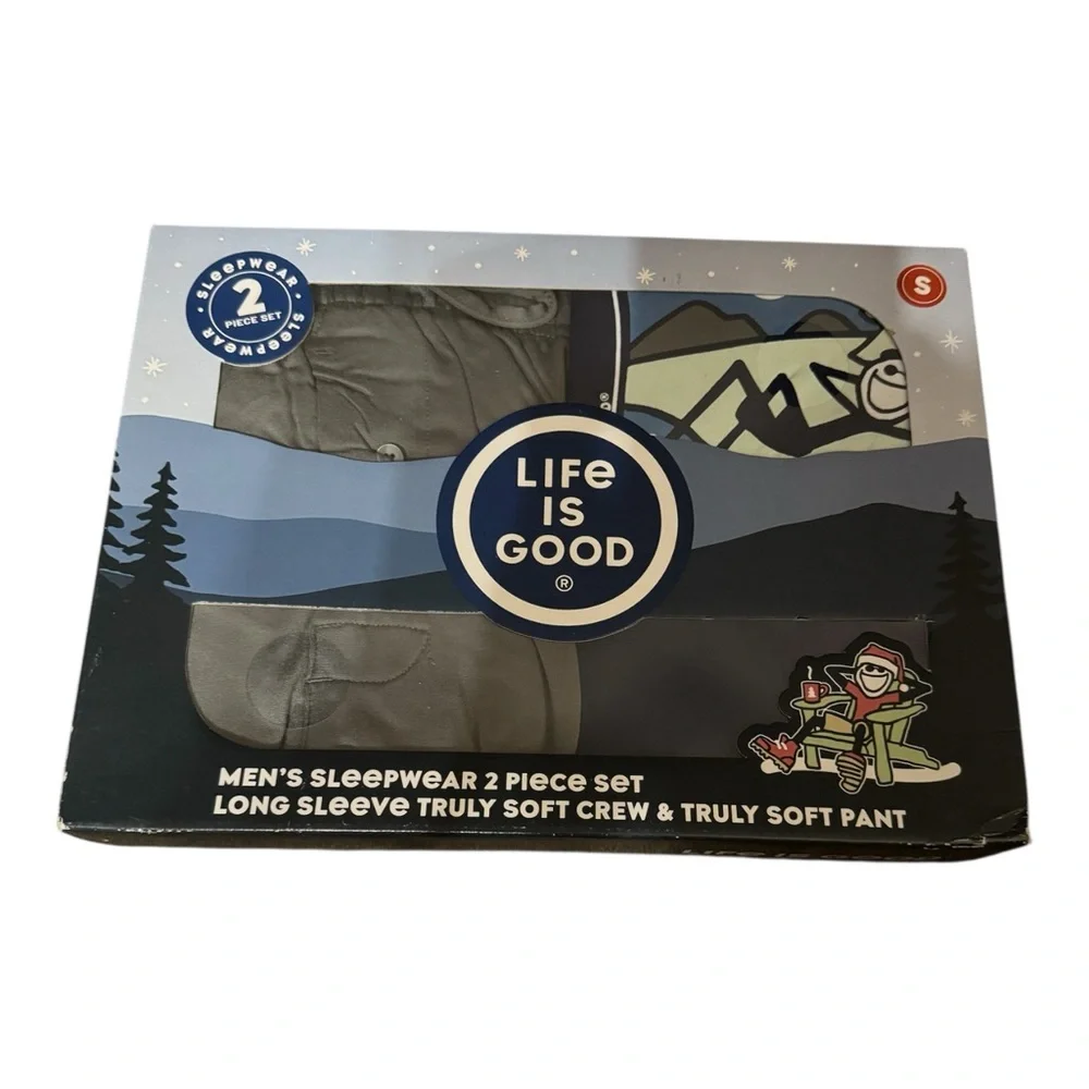 Life is Good Men’s Truly Soft Pajama Set Small NWT